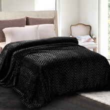 Whale Flotilla Flannel Fleece Queen Size Bed Blanket Soft Velvet Lightweight Bedspread Plush Fluffy Coverlet Chevron Design Decorative Blanket for Al