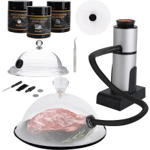 Portable Food Smoker Smoking Gun With Base Smoke Infuser For Cheese Salmon Sausage Meat Steak Cocktail Cooking Smoker Bbq Smoker With Wood Chips (full