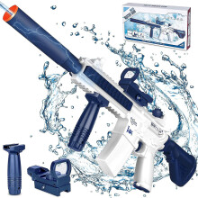 (Blue) Electric Water Guns M4, Automatic Squirt Guns Powerful Water Gun Up To 32ft,100% New