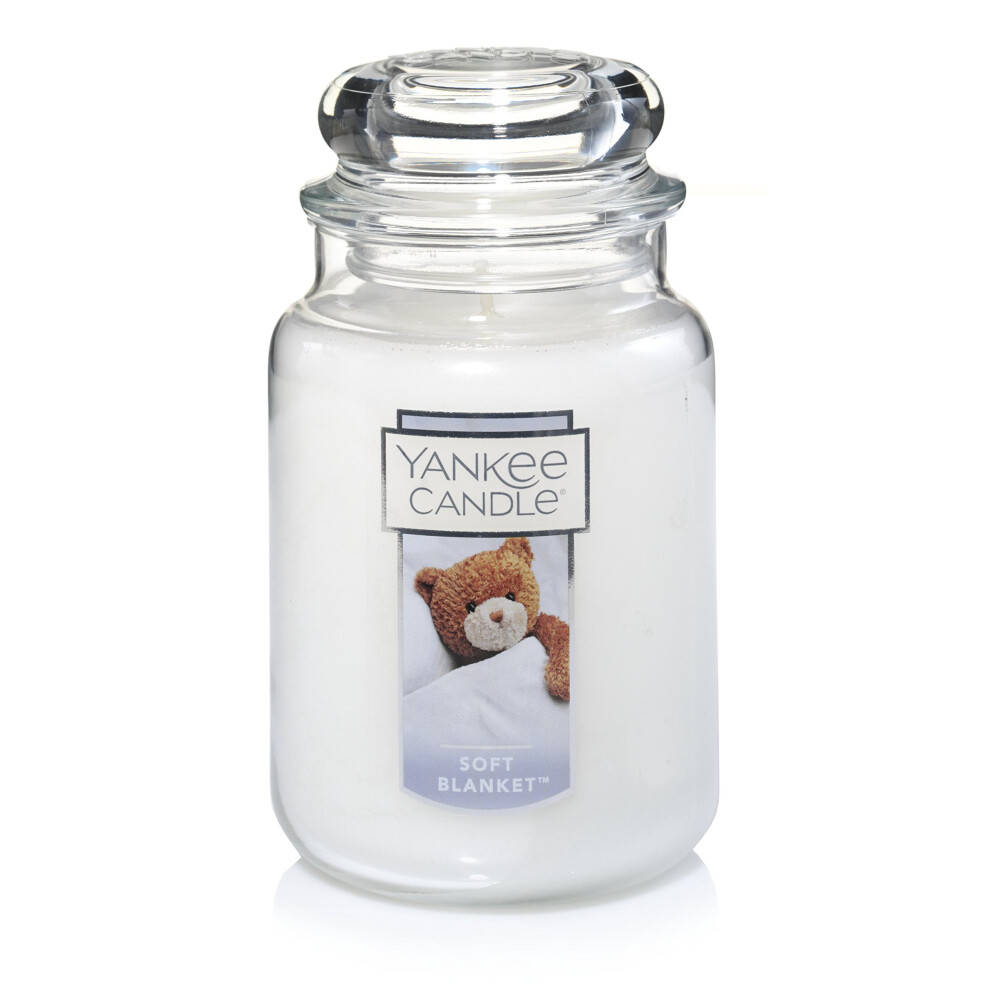 Yankee Candle Soft Blanket Scented  Classic 22oz Large Jar Single Wick Candle  Over 110 Hours of Burn Time