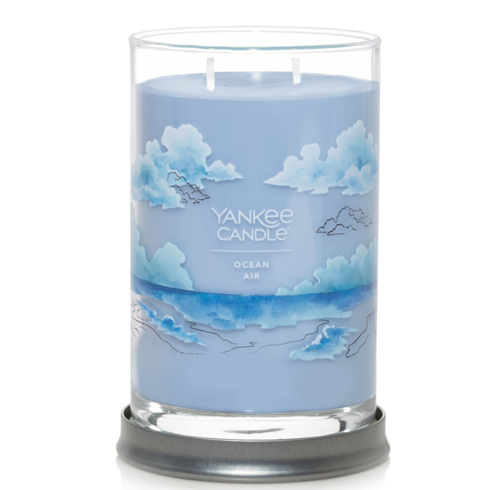 Yankee Candle Ocean Air Scented  Signature 20oz Large Tumbler 2-Wick Candle  Over 60 Hours of Burn Time