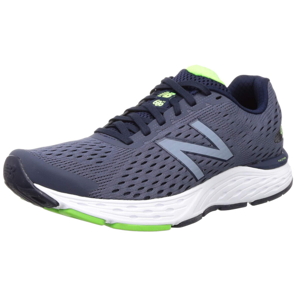 New Balance Men's 680 V6 Running Shoe  Pigment/Green  13