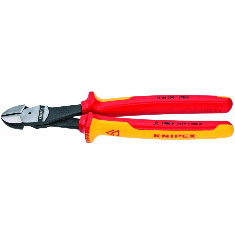 KNIPEX - 74 08 250 US Tools - High Leverage Diagonal Cutters  1000V Insulated (7408250US)