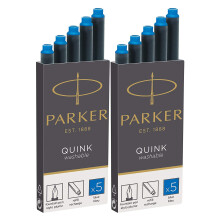Parker Quink zmywalny atrament Fountain Fountain Fountain Fountain Fountain Wklady 10 wkladw niebieskiego atramentu (3016031pp) (10 kasetw nieb