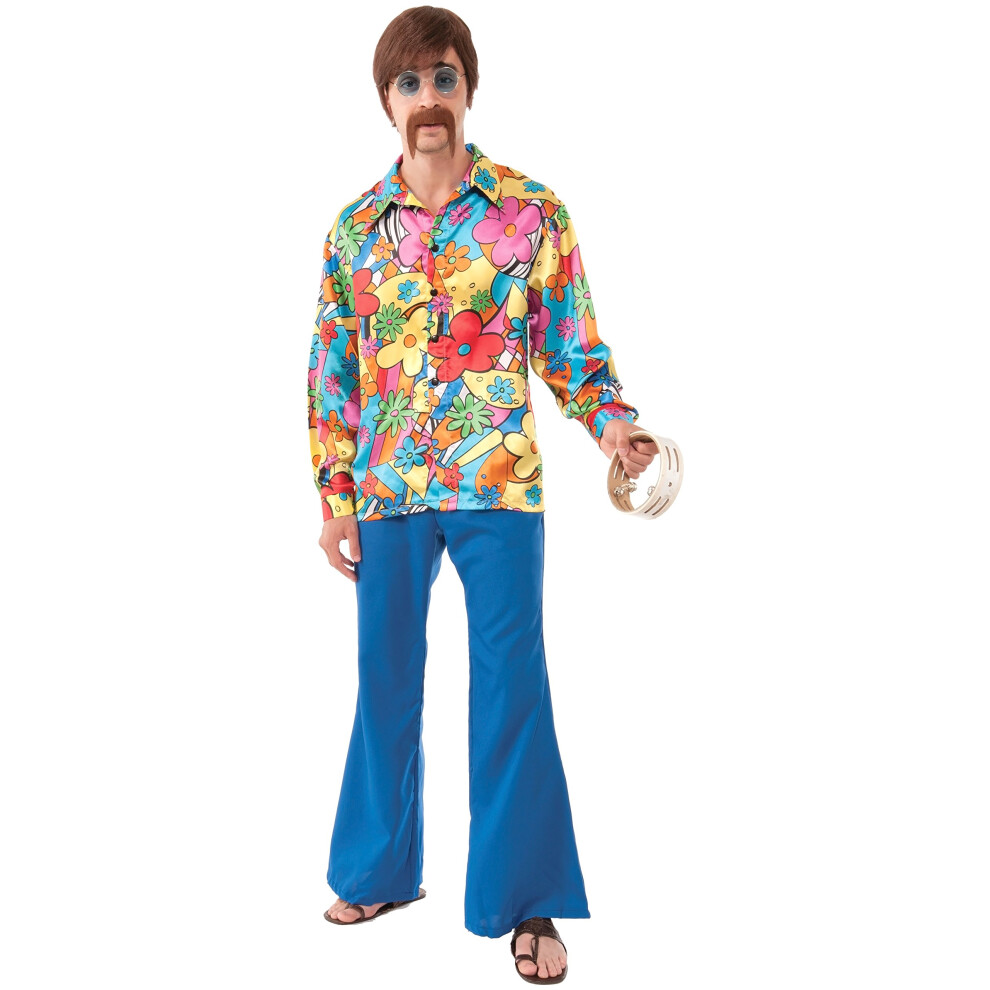 Forum Novelties Men's Hippie Groovy Go Go Costume Shirt  Multi  Standard