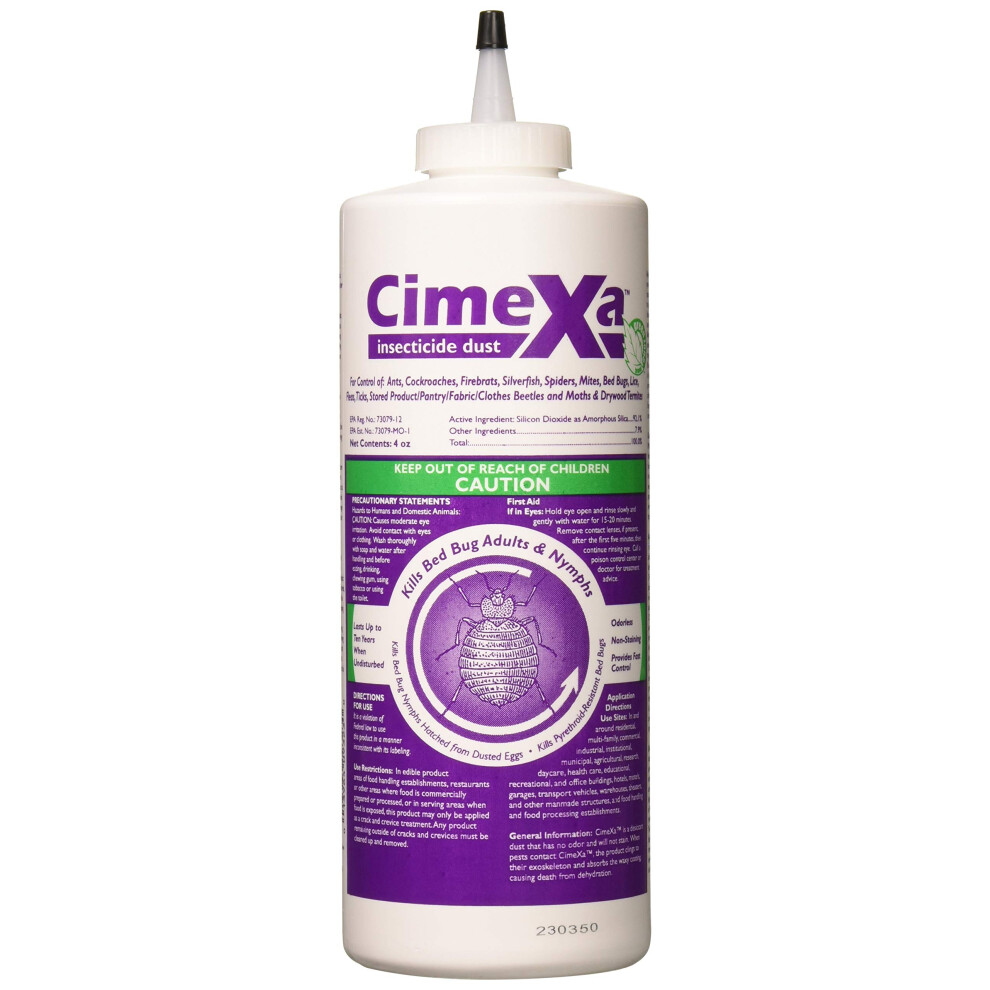 Rockwell Labs CXID032 Cimexa Dust Insecticide  4 Ounce (Pack of 1)  White