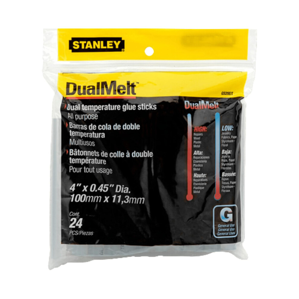 Stanley GS20DT Dual Temperature 4-Inch Glue Sticks  24-Pack