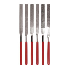 SE 74330DF 6-delige vlakke diamantgrit vijlen set - Multi-grit voor metalen, glas, stenen - 7" lengte
