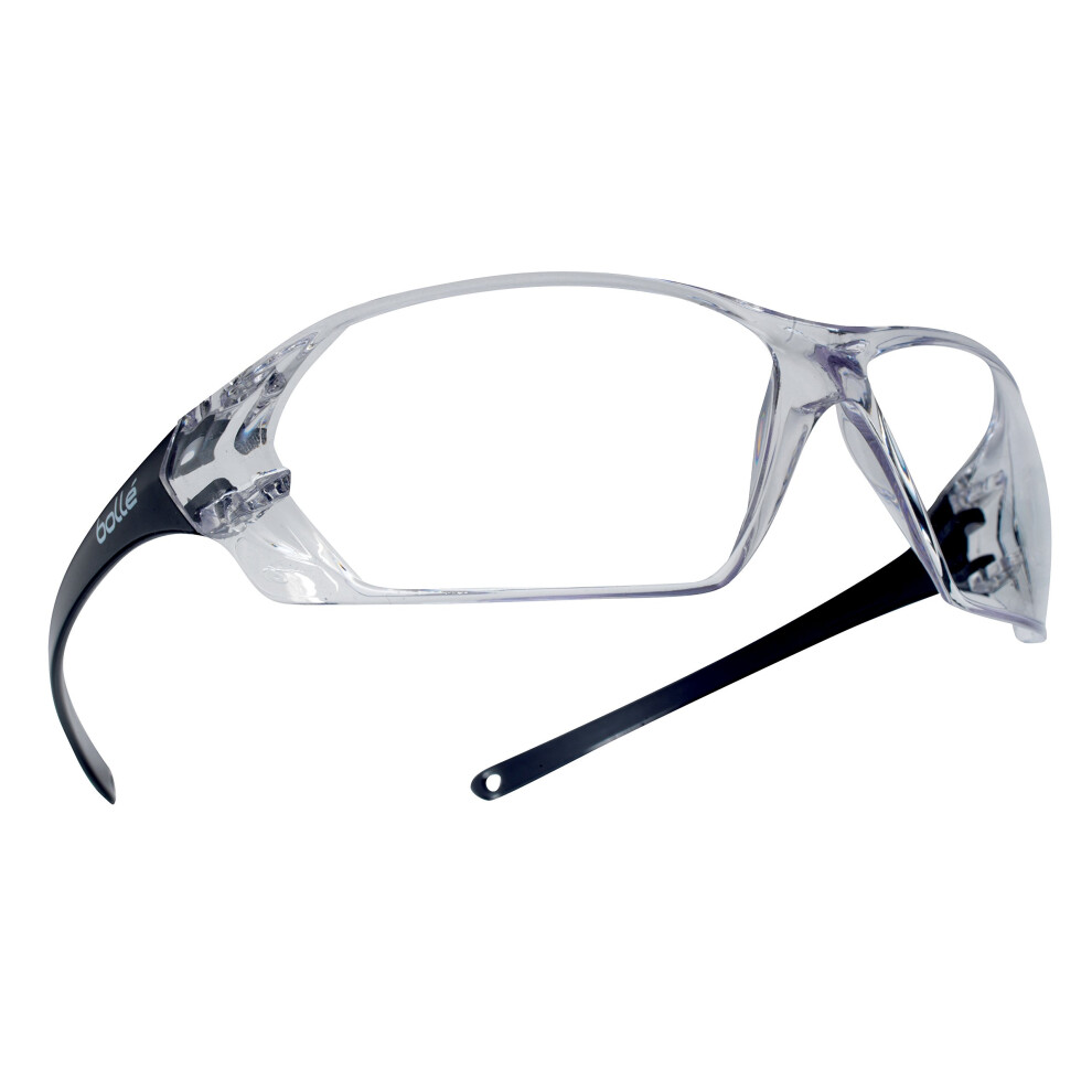 Boll? Safety 253-PR-40057 Prism Safety Eyewear with Shiny Black Rimless Frame and Clear Anti-Scratch/Anti-Fog Lens