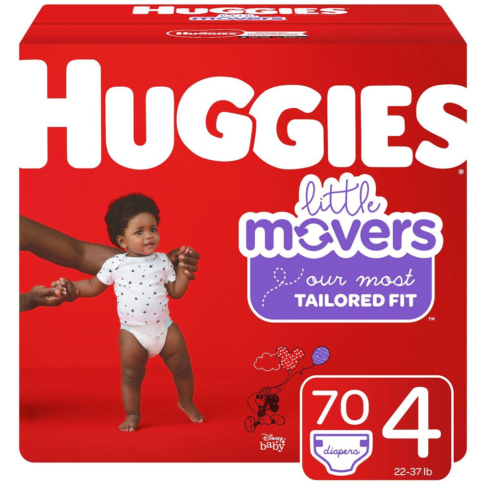 Huggies Little Movers Diapers  Size 4  70 Ct