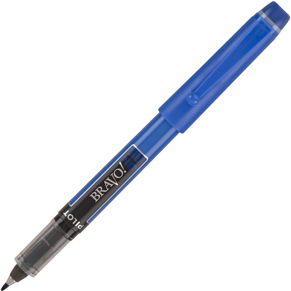 PILOT 11035 Bravo Liquid Ink Marker Pen  Bold Point  Blue Ink