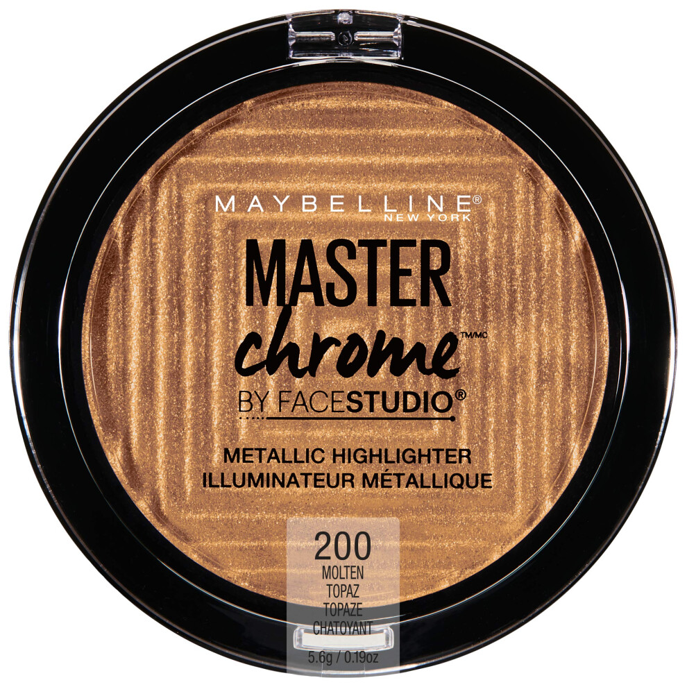 Maybelline New York Facestudio Master Chrome Metallic Highlighter Makeup  Molten Topaz  0.19 Ounce