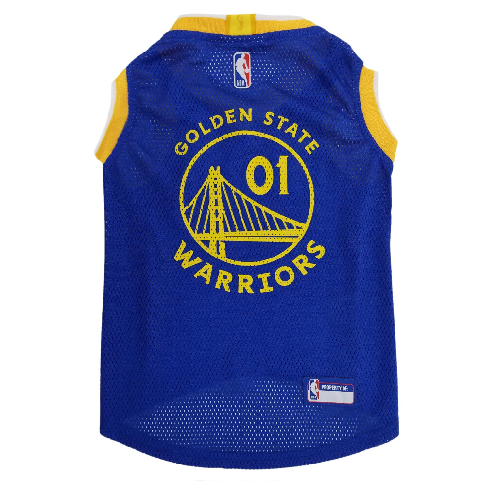 Photos - Dog Clothing Pets First NBA GOLDEN STATE WARRIORS DOG Jersey X-Small - Tank Top Basketball Pet Jersey GSW-4047-XS