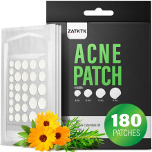 ZATKTK Acne Puistje Patch (180 Counts 4 Maten) Onzichtbare Hydrocollo?e Acne Patch met Tea Tree Olie & Calendula Olie Acne Spot Patch Zit Patches voo