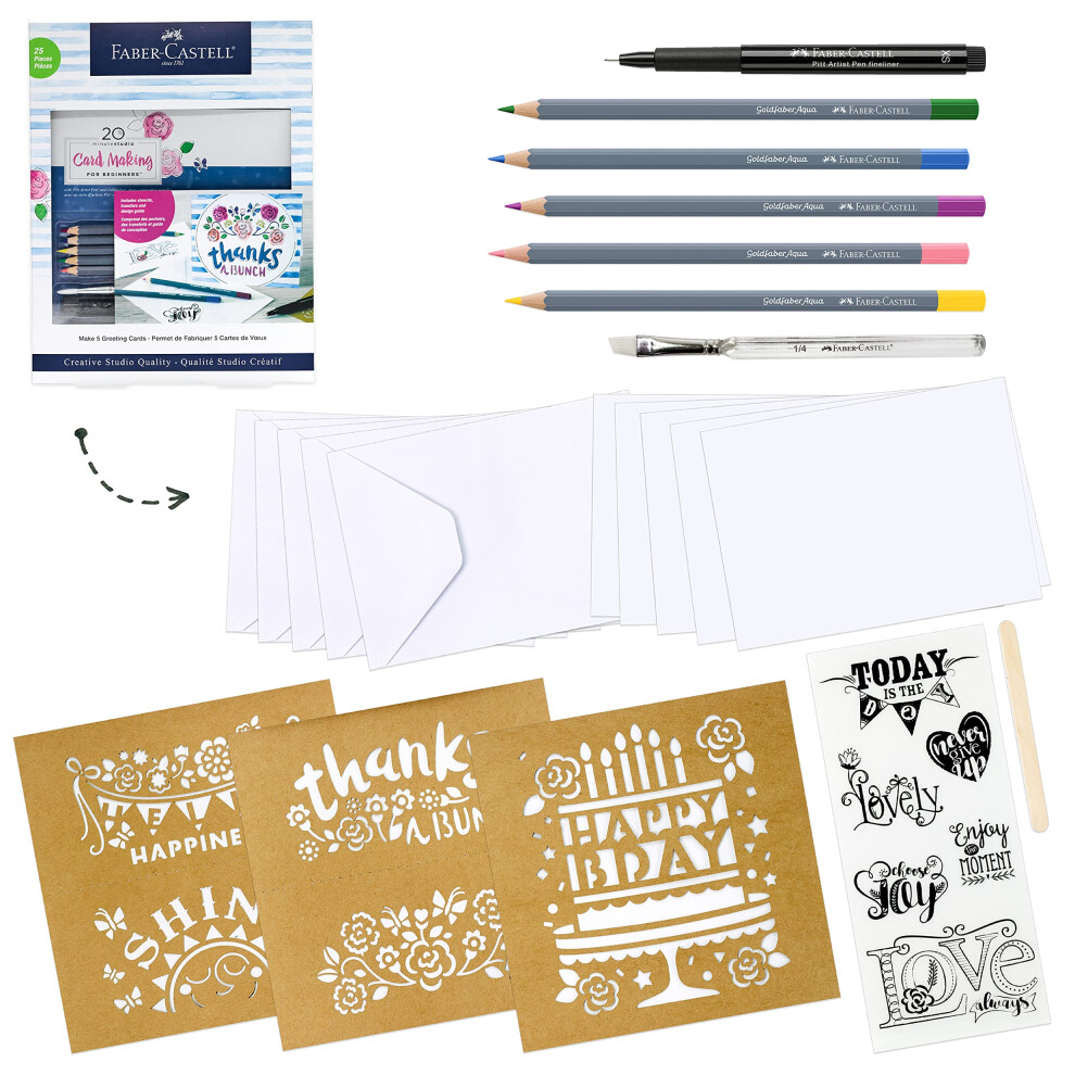 Faber-Castell 20 Minute Studio Card Making for Beginners - Create Your Own DIY Greeting Cards with Watercolors