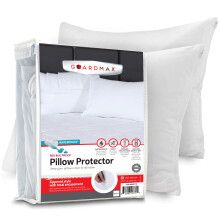 Guardmax Pillow Protector with Zipper Queen Size - (2 Pack) - Waterproof and Bed Bug Proof Pillow Covers - Pillow Cases Protect Against Allergens Dus