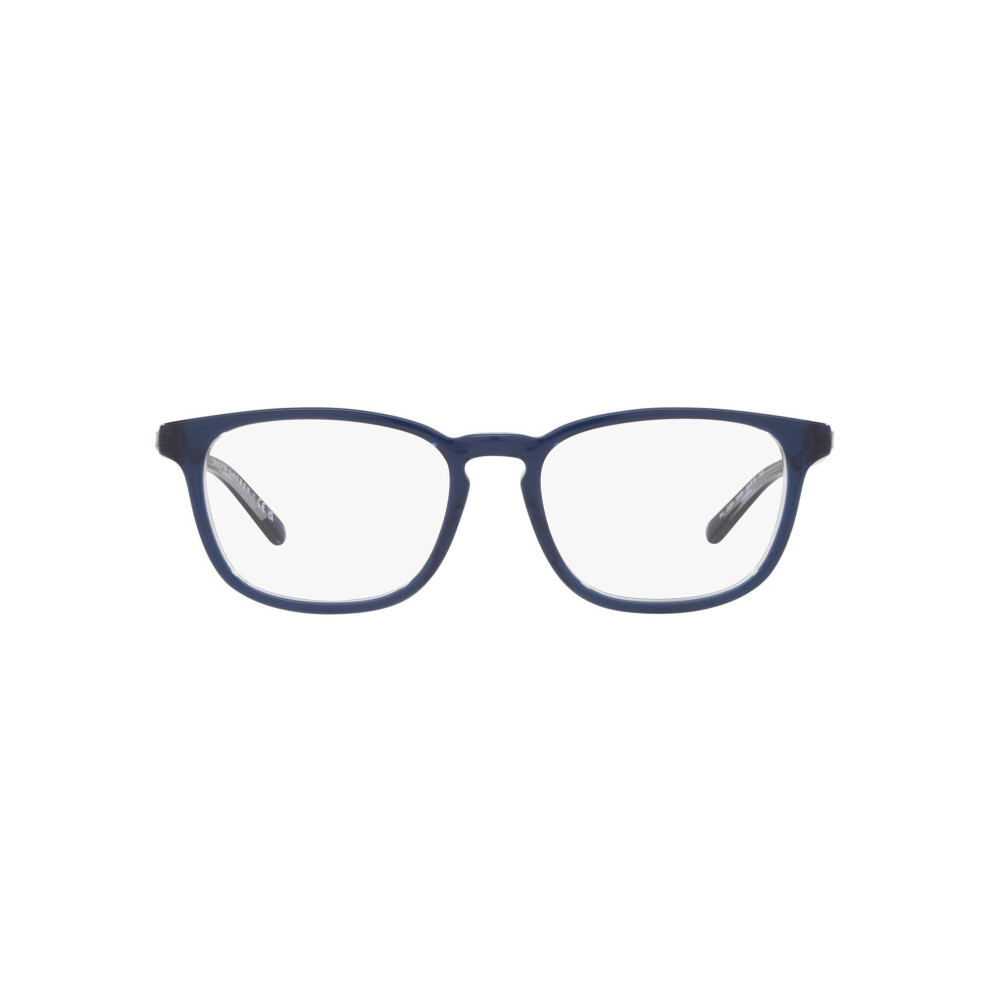Ralph Lauren Polo Men's Ph2117 Rectangular Prescription Eyewear Frames Shiny Transparent Blue/Demo Lens 54 Mm