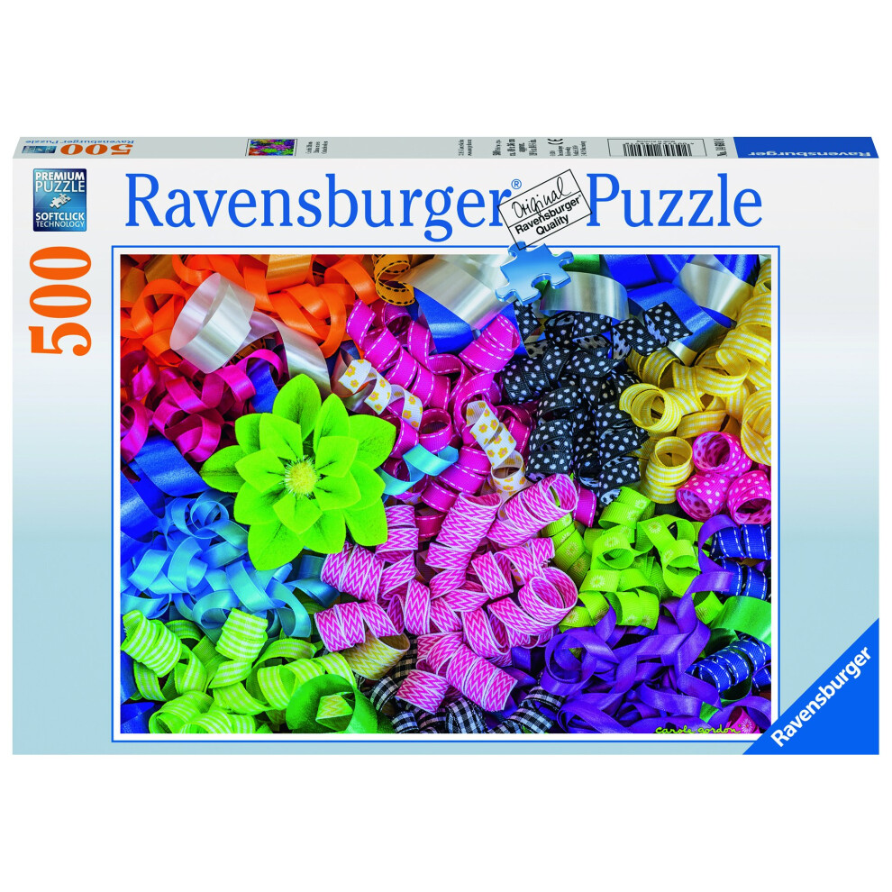 Ravensburger Colorful Ribbons 500 Piece Jigsaw Puzzle for Adults - Every Piece is Unique  Softclick Technology Means Pieces Fit Together Perfectly