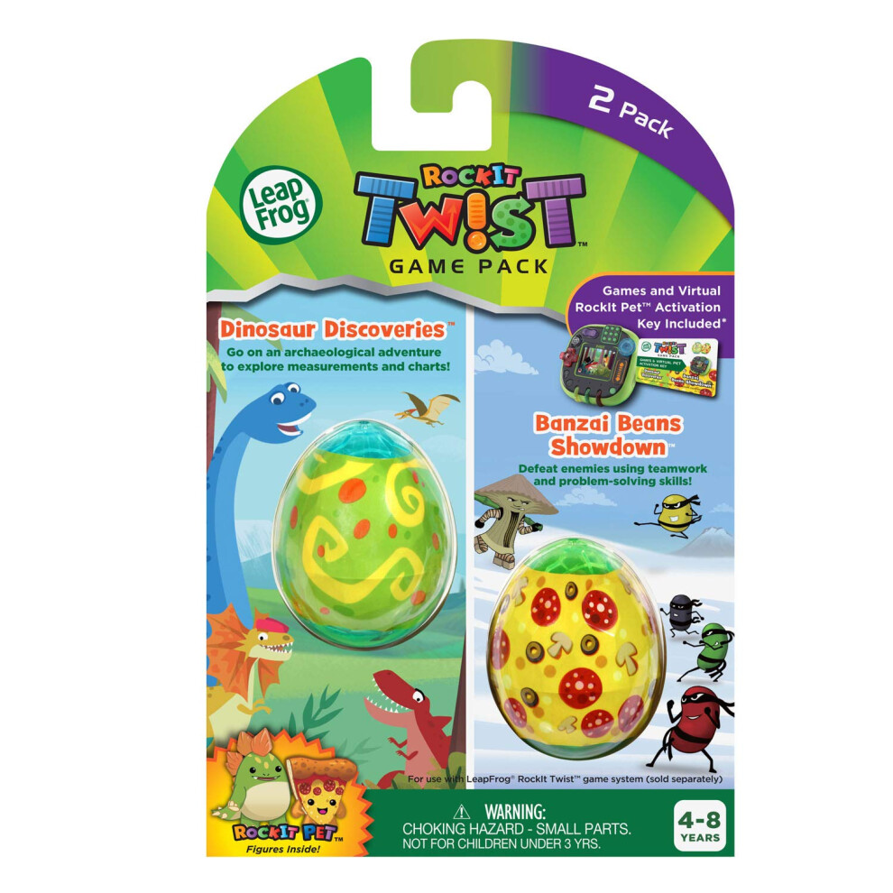 LeapFrog RockIt Twist Dual Game Pack: Dinosaur Discoveries and Banzai Beans Showdown