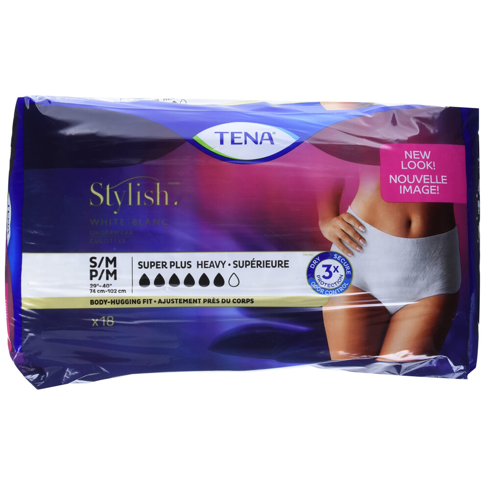 Tena Incontinence Underwear for Women  Super Plus Absorbency  Small/Medium  18 Count