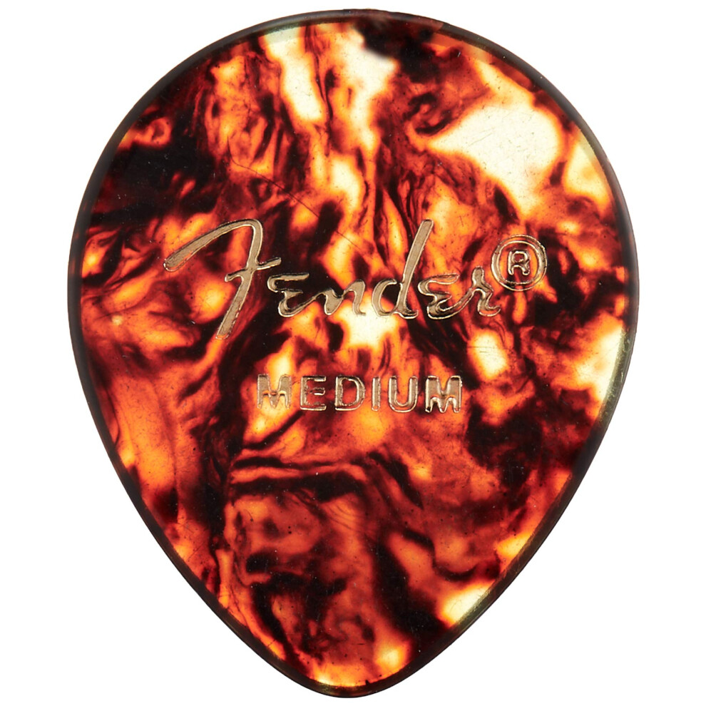 Fender Classic Celluloid Guitar Picks 347 Shape  Tortoise Shell  Medium  12-Pack