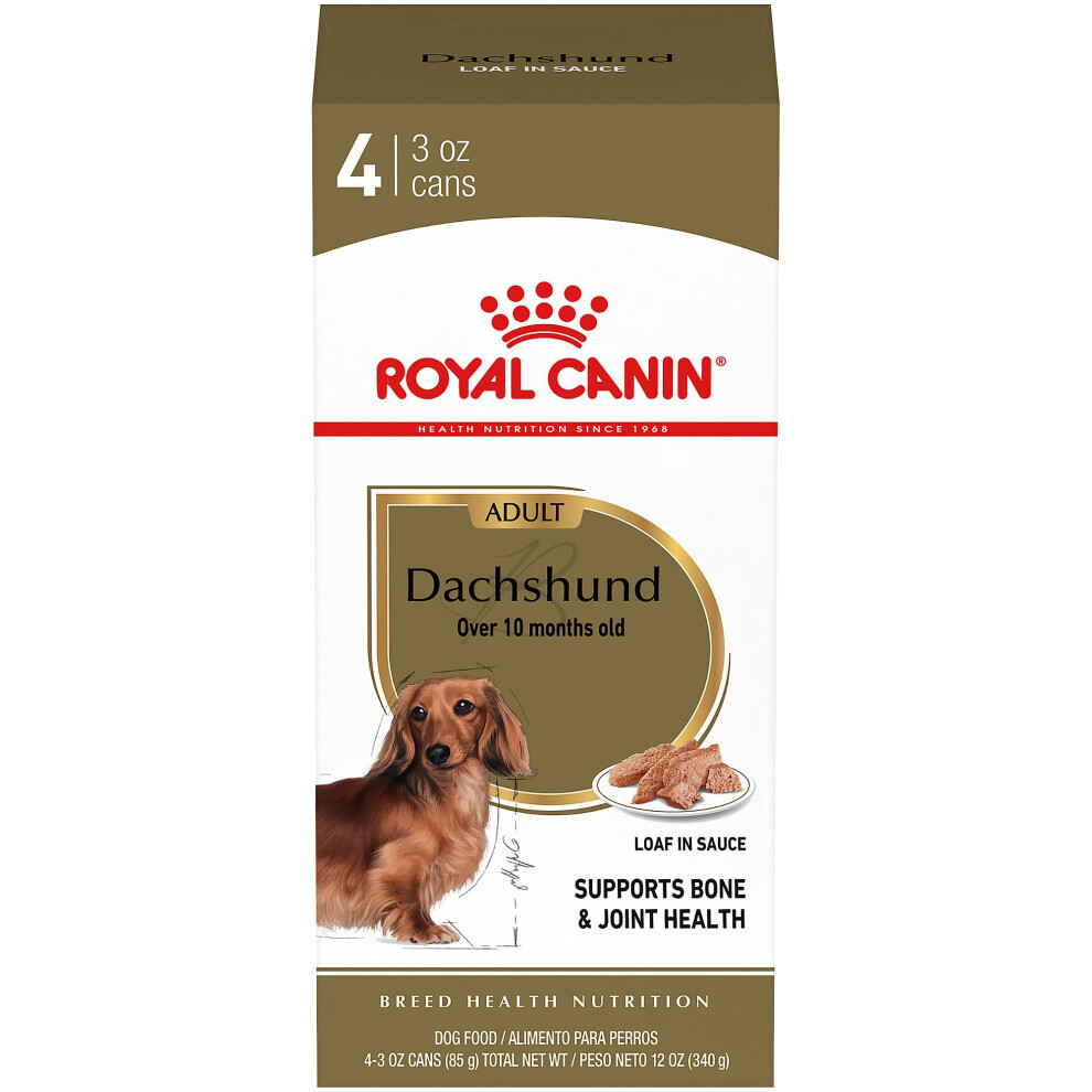 Royal Canin Dachshund Adult Breed Specific Wet Dog Food  3 oz Can (4-pack)