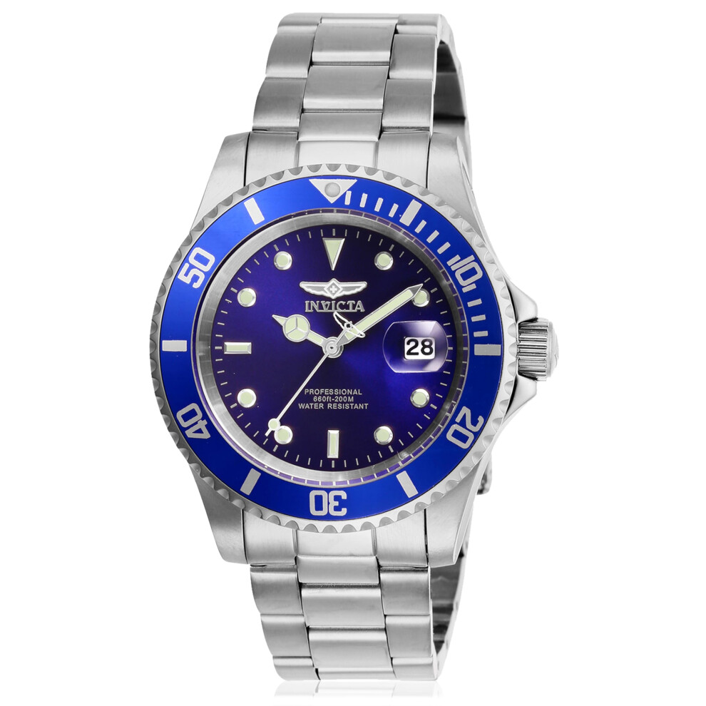 Photos - Wrist Watch Invicta Men's Pro Diver Quartz Watch with Stainless Steel Strap Silver 20  (Model: 26971)