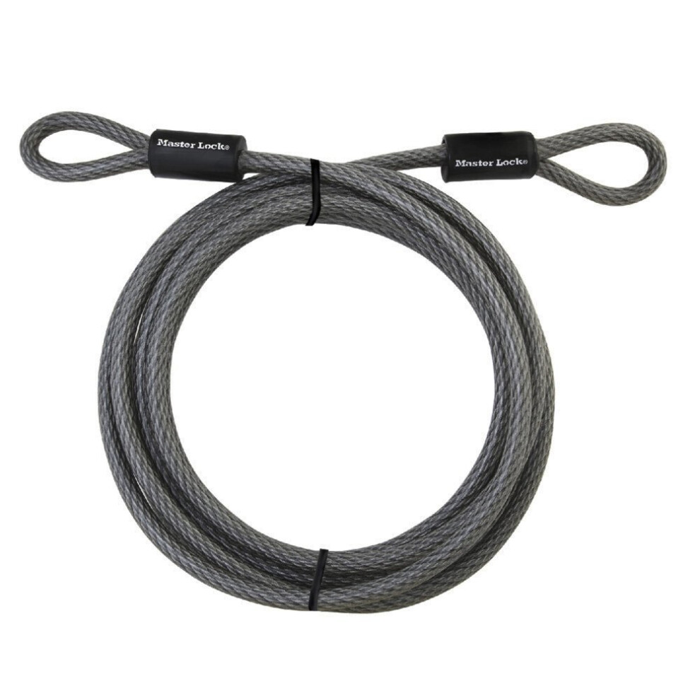 Master Lock 72DPF Steel Cable with Looped Ends  15 ft. Long  1 Pack  Black