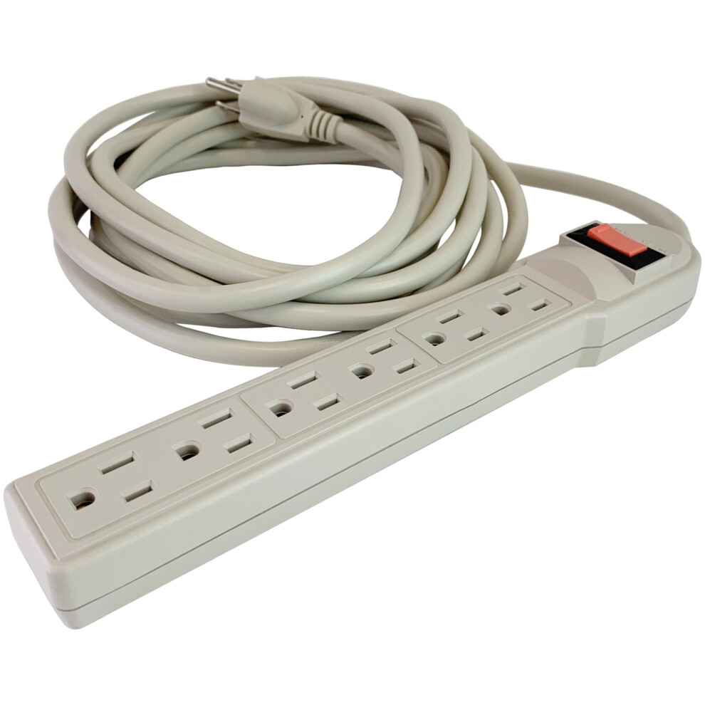 Stanley 30021 PowerMax 6 XL  6-Outlet Power Strip w/ Long Cord   Beige