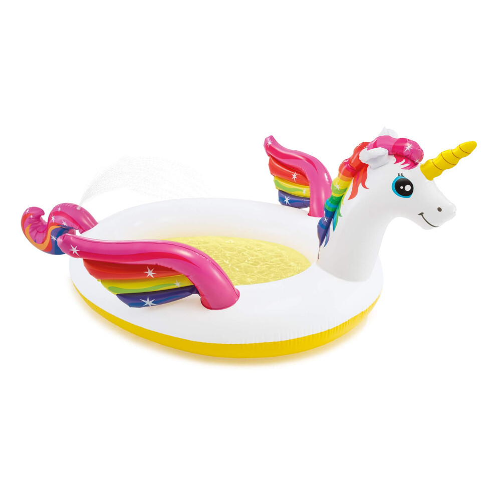 Intex Mystic Unicorn Spray Pool Inflatable Pool  White