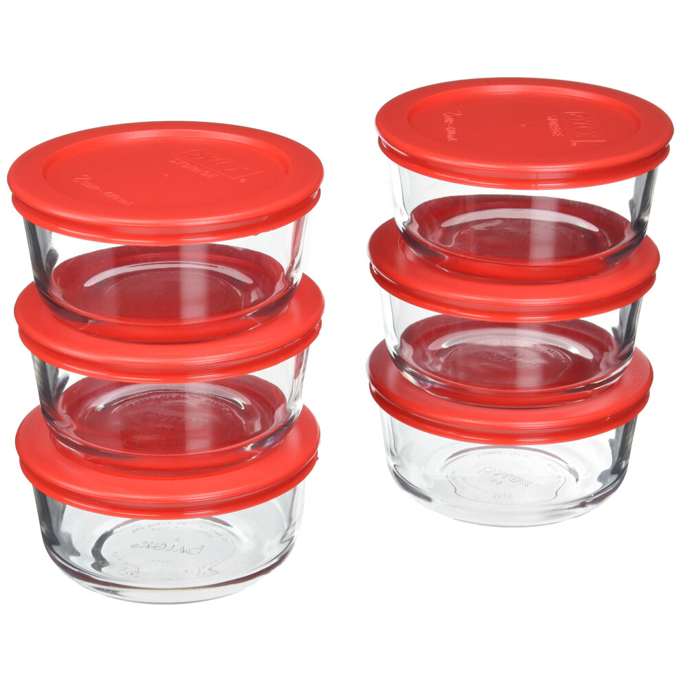 Pyrex 6-Piece Glass Food Storage Set with Lids ( 12-Piece)