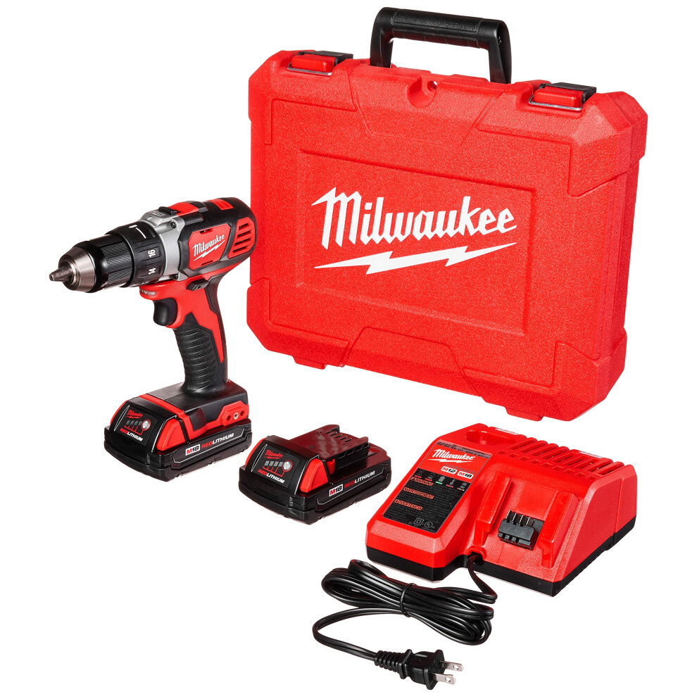 Milwaukee 2606-22CT M18 Cordless Drill/Driver Kit  18 V  Red