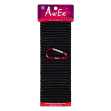 AwEx Strong Hair Ties - 50 PCS 4 mm(0.16 inch) Thick 140 mm(5.5 inches) Long Hair Bands-No Metal Hair Elastics-No Pull Ponytail Holder for Medium Hair