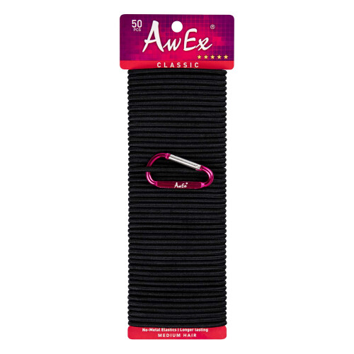 Awex Hair Forte la  os-50 PCs 4 mm (0,16 polegadas) de espessura 140 mm (5,5 polegadas) Bandos de cabelo compridos--EL  STICOS DE CAIL