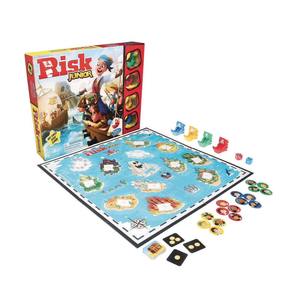 Hasbro Gaming Risk Junior : Strategy Board Game; A Kid's Intro to The Classic Game for Ages 5 and Up; Pirate Themed (Amazon Exclusive)