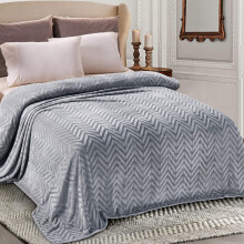 Whale Flotilla Flannel Fleece King Size Bed Blanket Soft Velvet Lightweight Bedspread Plush Fluffy Coverlet Chevron Design Decorative Blanket for All