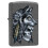 Zippo Zippo Wolf Skull Feather Design Iron Stone Pocket Lighter 1