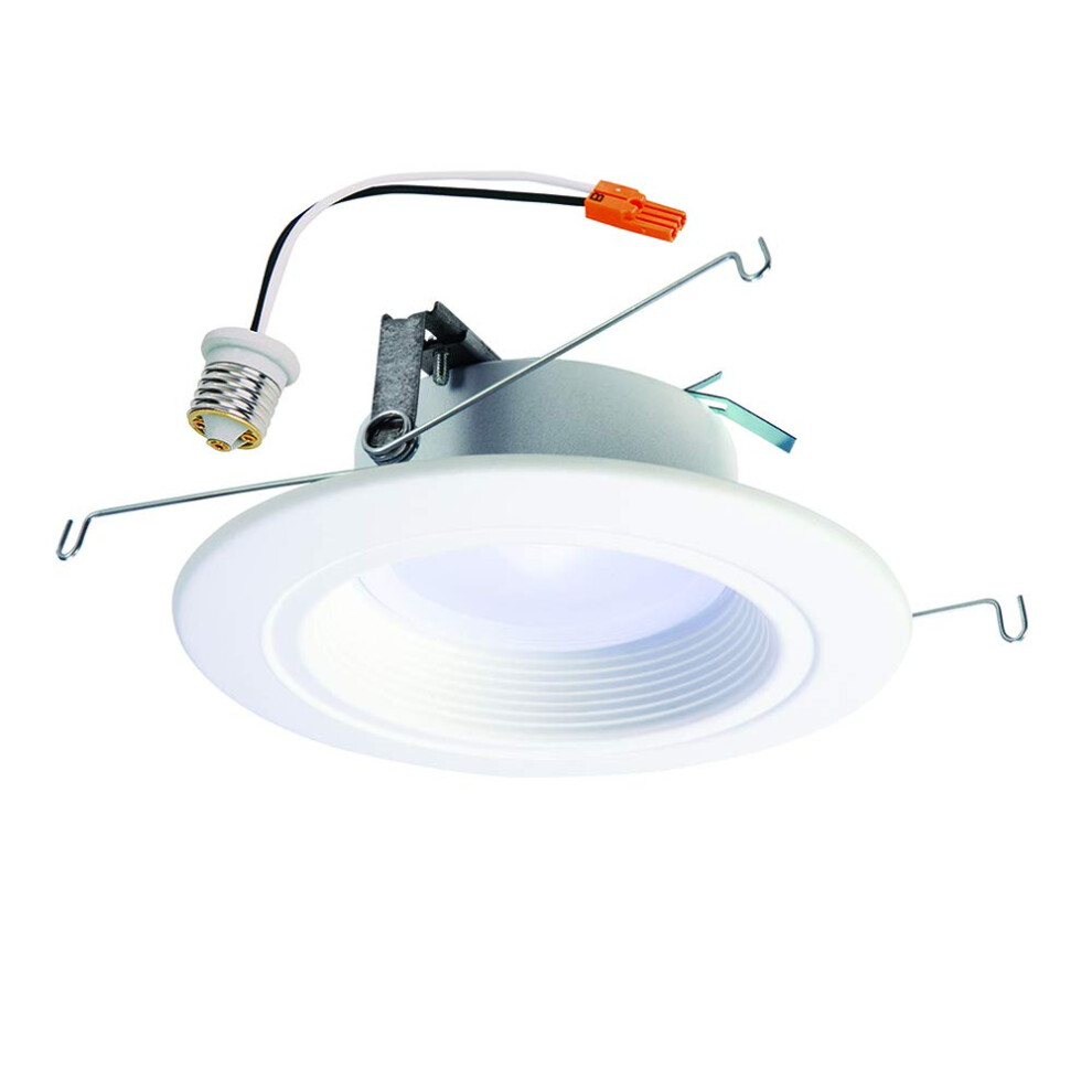 Halo RL560WH6950R Rl Integrated Led Recessed Lighting Retrofit Downlight Trim with 90 CRI  5000K Daylight  5 In & 6 In  White