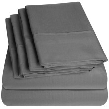 King Size Bed Sheets - 6 Piece 1500 Supreme Collection Fine Brushed Microfiber Deep Pocket King Sheet Set Bedding - 2 Extra Pillow Cases, Great Value,