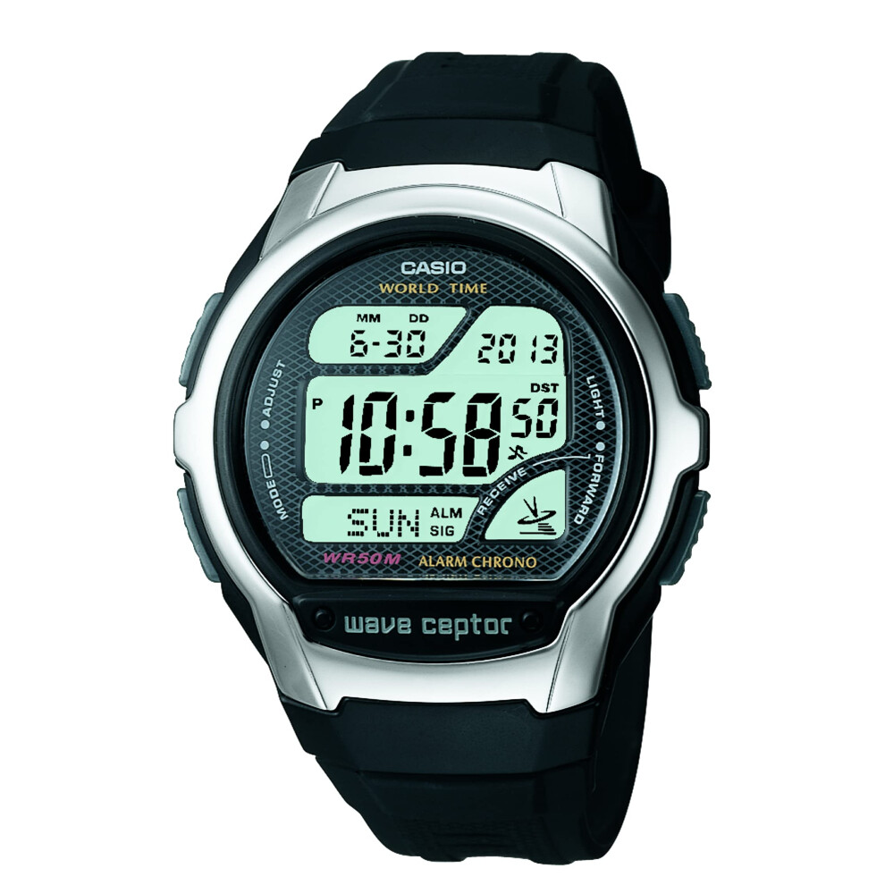 Casio Men's WV58A-1AVCR Waveceptor Black Resin Band Digital Watch