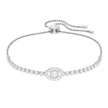 Swarovski rhodium udpladet ond ?jenarmb?nd