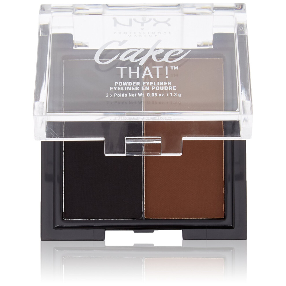 NYX PROFESSIONAL MAKEUP Cake That! Powder Eyeliner  0.09 Ounce  Black Brown (CTL01)