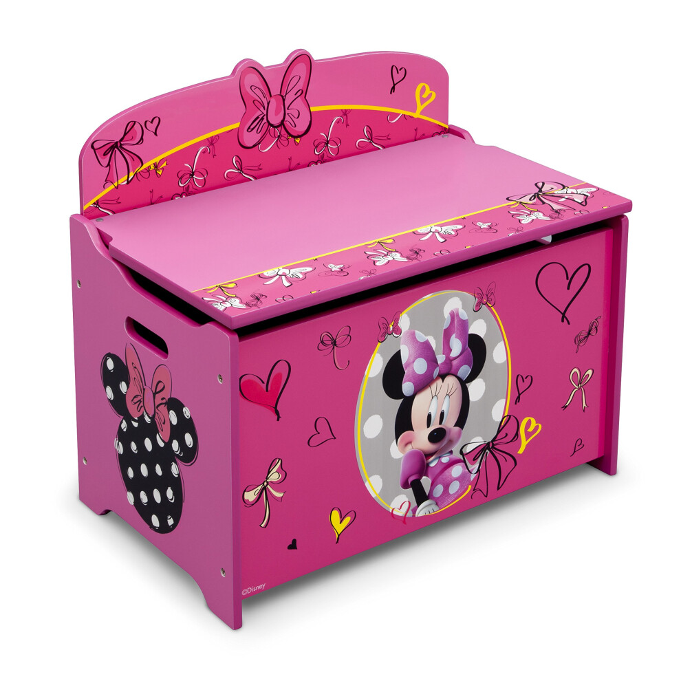 Delta Children Deluxe Toy Box  Disney Minnie Mouse