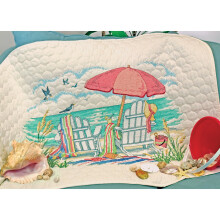 Dimensions Needlecrafts Point de croix estamp        la plage