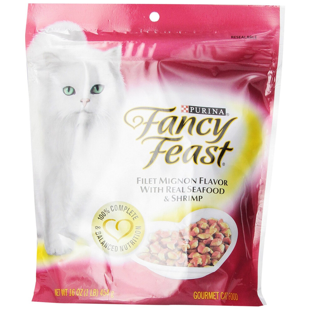 Purina Fancy Feast Filet Mignon With Real Seafood & Shrimp Cat Food - (6) 1 Lb. Bag