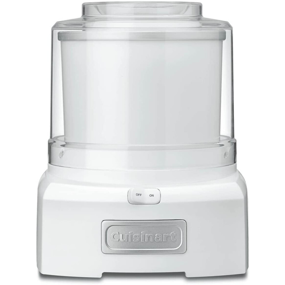 Cuisinart Ice Cream Maker Machine  1.5 Quart Sorbet  Frozen Yogurt Maker  Double Insulated  White  ICE-21P1