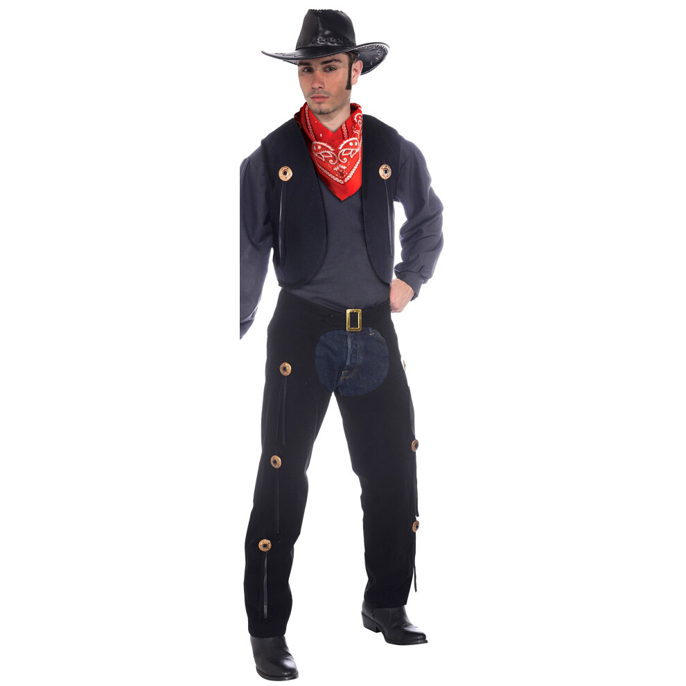 Forum Novelties Men's Wild West Cowboy Vest and Chaps Costume Set  Multi  One Size