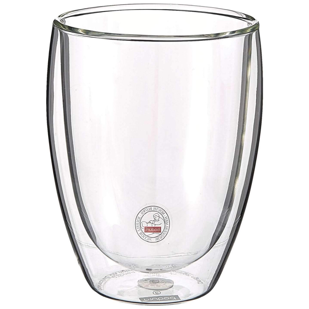 Bodum 12oz Pavina Double Wall High-Heat Borosilicate Glass  Set of 2  Clear