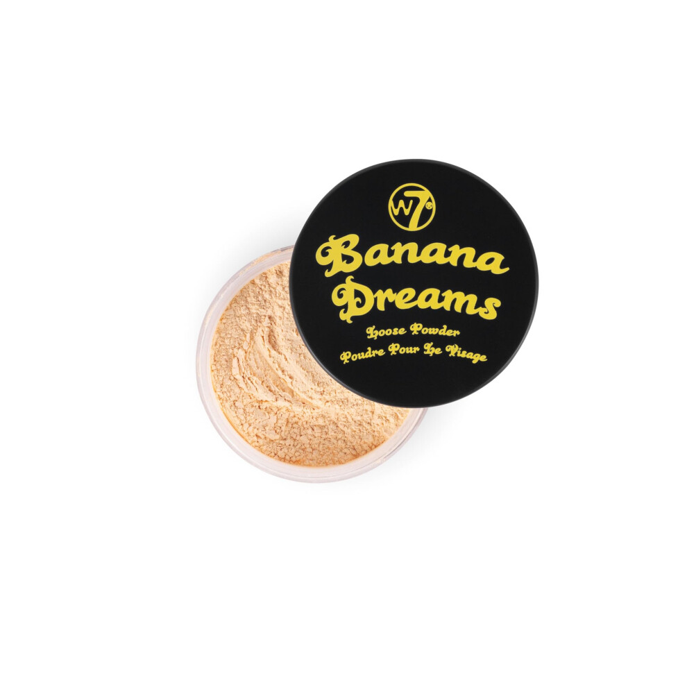 W7 Banana Dreams Loose Setting Powder - Weightless Yellow Blurring Powder For All Skin Tones