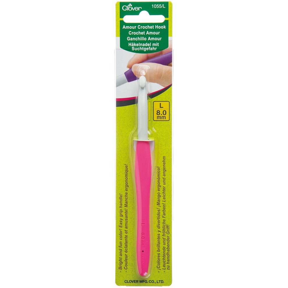 Clover 1055/L Amour Crochet Hook  Size L/8.0mm